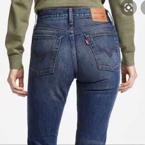 Levi’s button-fly white oak cone denim 28